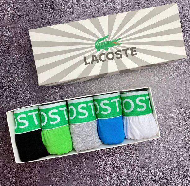 Чоловічі боксери труси 5 шт набір Lacoste Lac фото